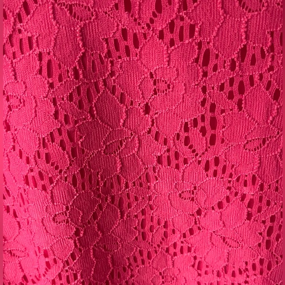 NWT Lauren by RL Dress in Calypso Coral Pink, Lace overlay, Size 10, Cap Sleeve - Picture 8 of 10